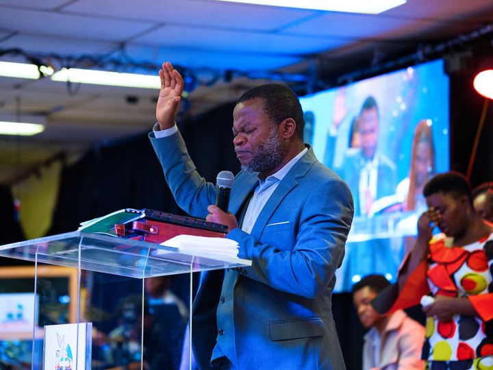 Bishop Faustin preaching at CEPOG Canada